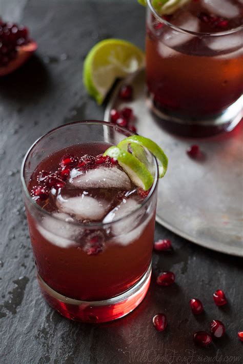 Pomegranate Ginger Fizz With Homemade Grenadine Will Cook For Friends