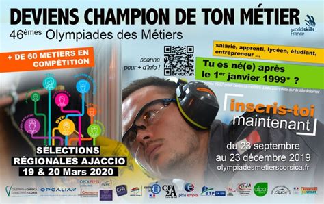 Sélections Régionales Des Olympiades Des Métiers Les Inscriptions Sont Ouvertes