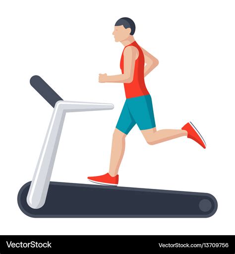 Running on treadmill Royalty Free Vector Image