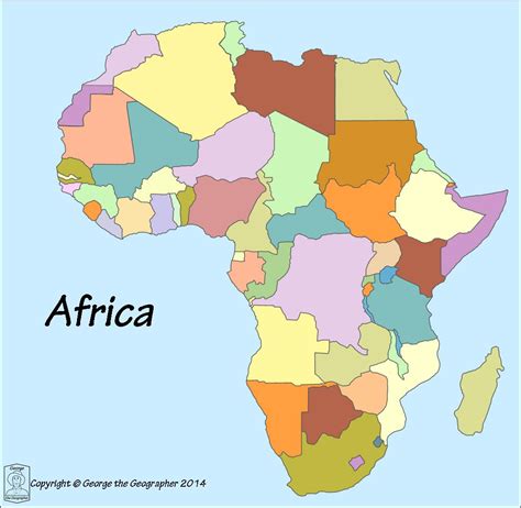 Map Of African Countries Without Names