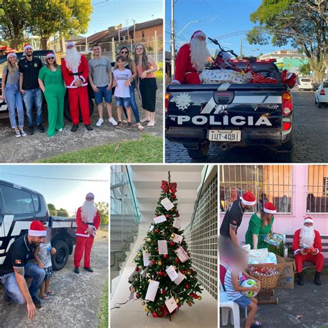 Papai Noel Chega De Viatura Policial E Leva Alegria S Crian As