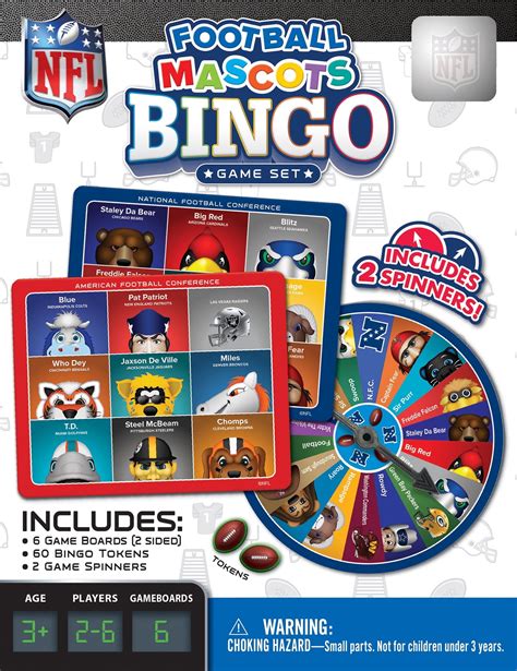 MasterPieces Officially Licensed NFL NFL League Bingo Game Walmart