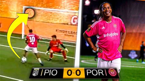 Las Mejores Jugadas De Ronaldinho En La King S League Youtube