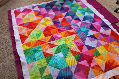 Half Square Triangle Quilt Custom Machine Quilting By Natalia Bonner