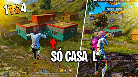 Solo Vs Squad Mas Eu S Posso Lotear Casa L Nesse Desafio Free Fire