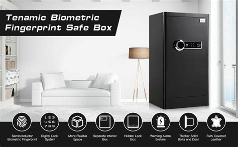 Tenamic Deluxe Biometric Fingerprint Safe Box Smart Touch Screen Fireproof Safe For Home Office