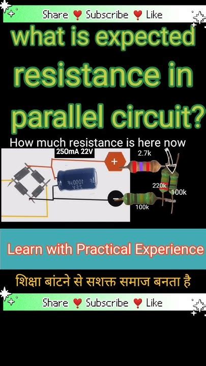 How To Recognise Expected Resistance In Parallel Circuit Youtube