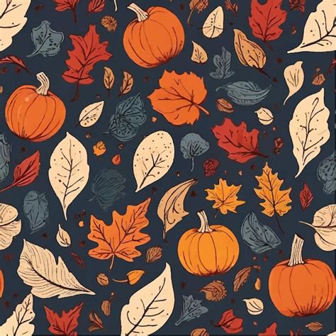 Premium Vector Vector Hand Drawn Pattern Design For Fall Season