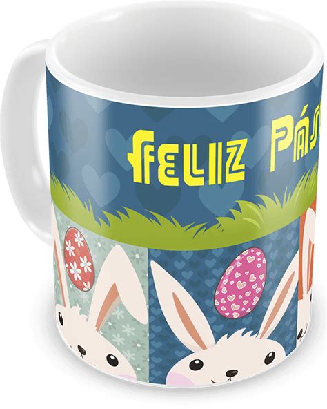 Caneca Feliz Páscoa Personalizada Cenoura COD 2082