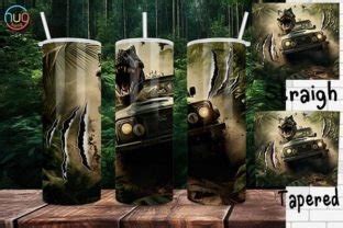 T Rex Dinosaur 20oz Tumbler Designs Graphic By HugHang Art Studio