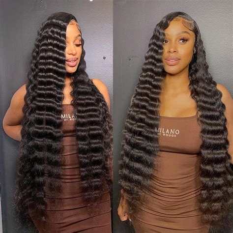 Hair Wigs Density Plucked Inch Loose Deep Wave Wig