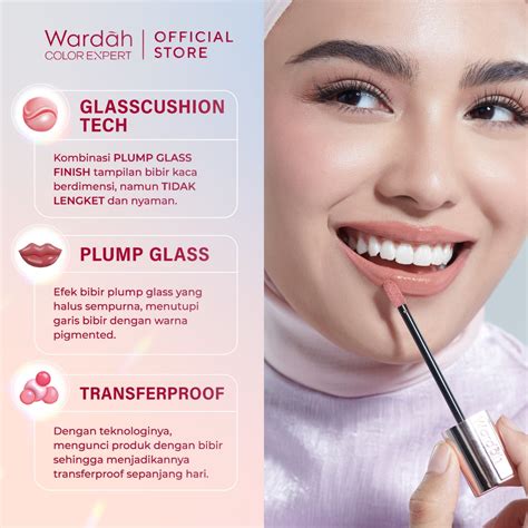 Wardah Glasting Liquid Lip 3 5gr Lip Cream Transferproof 01 Caramel