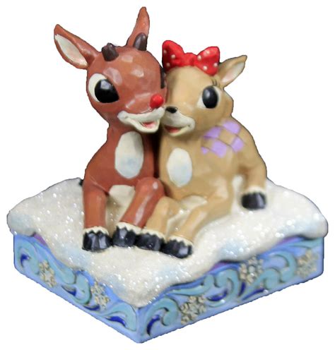 Jim Shore Rudolph And Clarice Laying Down Polyresin Christmas