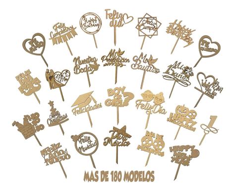 Cake Toppers Letreros Para Pastel Pintados Mercado Libre