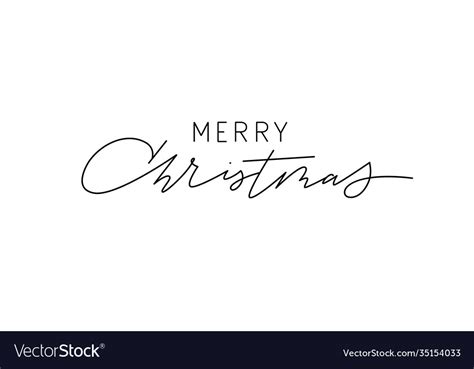 Merry Christmas Modern Seasonal Calligraphy Design