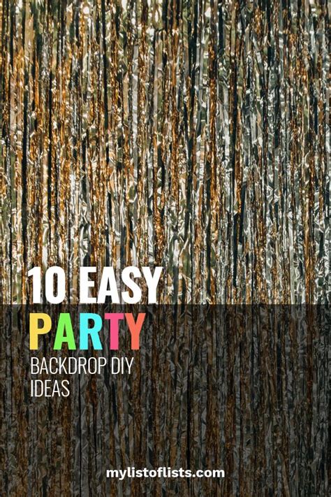 10 Easy Diy Party Backdrop Ideas