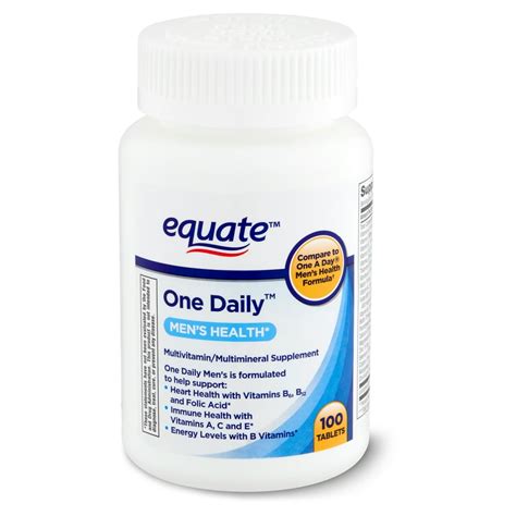 Equate One Daily Mens Health Multivitamin Multimineral Supplement 100