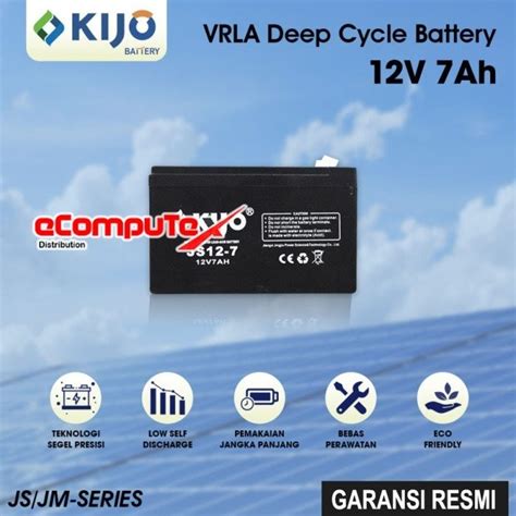 Jual Baterai Ups Vrla V Ah Kijo Battery Aki Kering Volt Ah