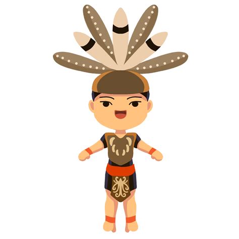 Cute Character Of A Dayak Boy 16582664 Png