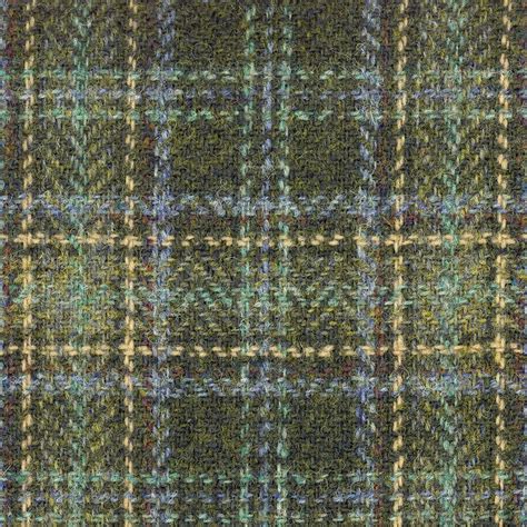 100 Wool Fabric Plaid Sewing Dress Tweed Check Fancy Green Yellow