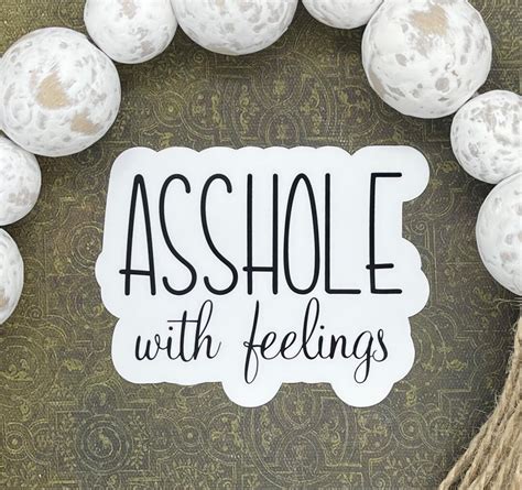 Asshole Sticker Funny Stickers Sarcasm Stickers Sarcastic Etsy