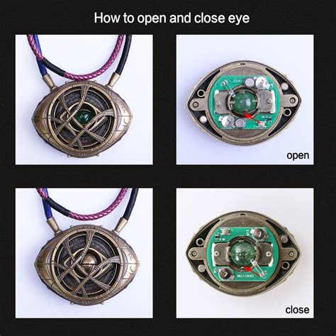 Dr Strange Eye of Agamotto Necklace Metal1/1 Scale LED | Etsy Talisman ...