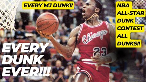 Michael Jordan Every Slam Dunk Ever At The Nba All Star Dunk Contest Youtube