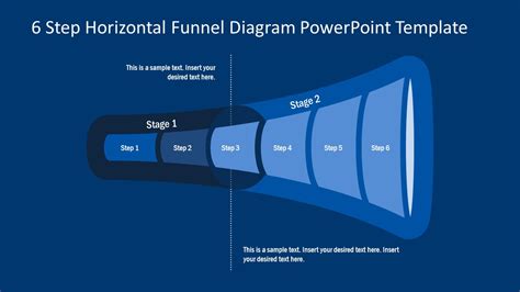 6-Step Horizontal Funnel Diagram for PowerPoint - SlideModel