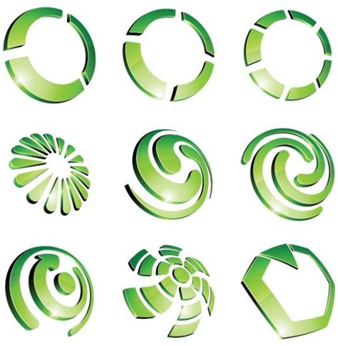 45 Green 3d Vector Logotypes Pack Welovesolo