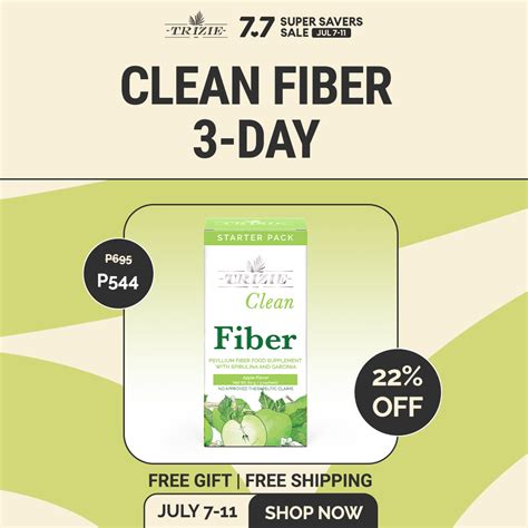 TRIZIE Clean Fiber 3 Day Detox Fiber Drink For Weight Loss With