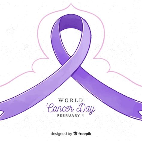 Free Vector Watercolor World Cancer Day Background