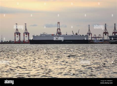 The Japanese Vehicles Carrier Cargo Ship Ryujin Docked In Manila South