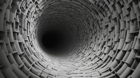 Premium Photo Digital Artwork Depicting A Gray Concrete Tunnel With A