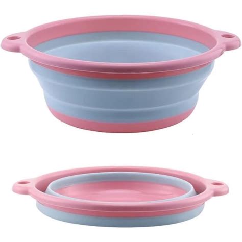 Bassine À Vaisselle Ronde Pliable En Silicone Durable Pour Voyage