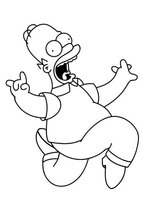 Simpsons Homer coloring pages for kids printable free | Simpsons ...