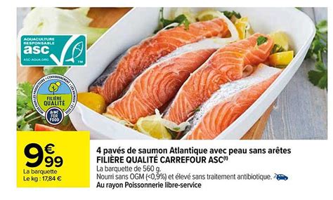 Promo Pav S De Saumon Atlantique Avec Peau Sans Ar Tes Fili Re