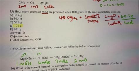 Solved Mg O Mgo How Many Grams Of Mgo Are Produced Chegg