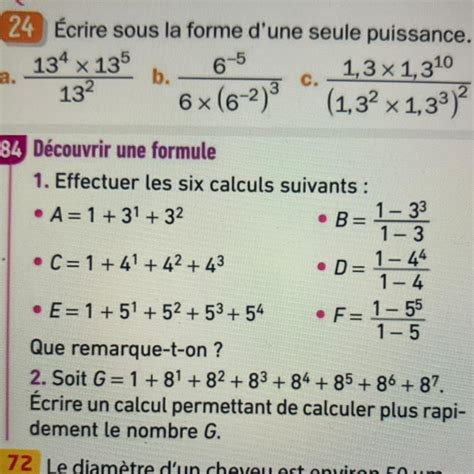 Exercice Effectuer Les Calculs Suivants Nosdevoirs Fr