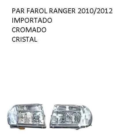 Par Farol Ranger Cristal Cromado Frete Gr Tis