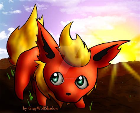 Flareon Chibi By Graywolfshadow On Deviantart