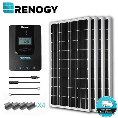 Renogy 400 Watt 12 Volt Monocrystalline Solar Starter Kit With Mppt Charge Controller