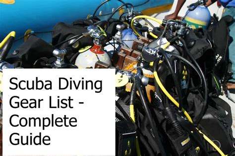 Scuba Diving Gear List The Complete Dive Equipment Guide