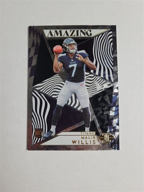 2022 Panini Illusions Football Amazing Rookie A 18 Malik Willis EBay