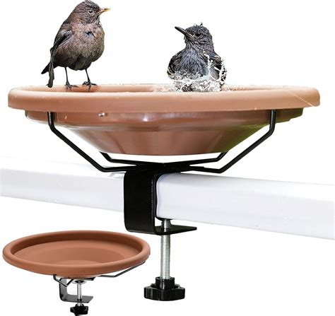 Baignoire pour oiseaux Baignoire à oiseaux en métal Réglable et