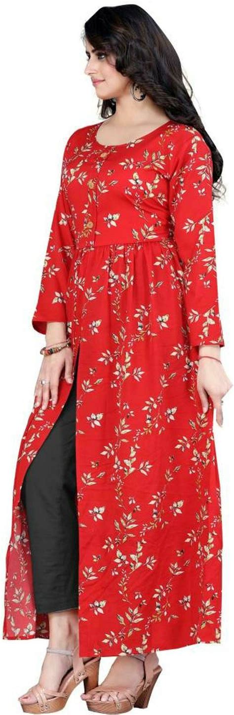 MISS AYSE Women Red Floral Crepe Fit And Flare Dress JioMart