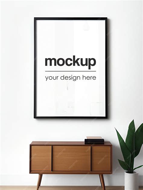 Premium Psd Poster Mockup Template Realistic Interior Mockup Psd