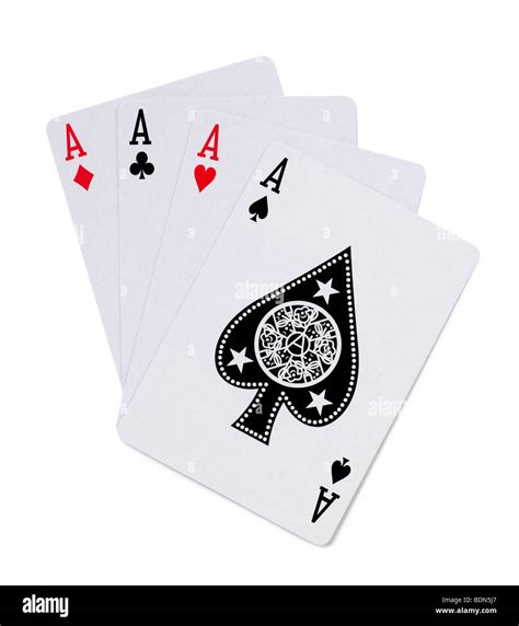 Playing cards 4 aces Stock Photo - Alamy