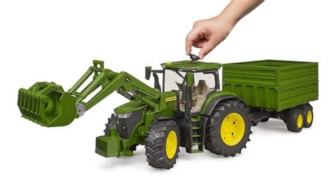 Bruder John Deere R Frontloader Traktor Og Henger Med Tippfunksjon