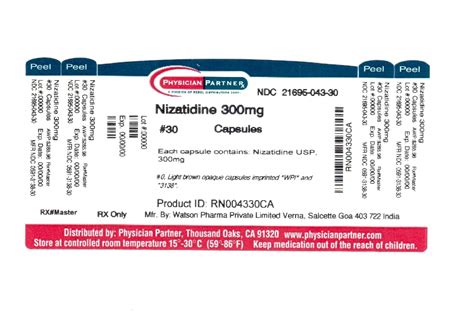 Nizatidine Capsules 300 Mg