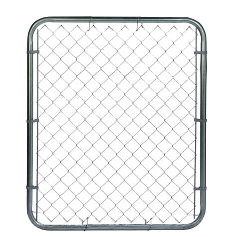 4 Ft H X 4 Ft W Galvanized Steel Chain Link Fence Gate In The Chain